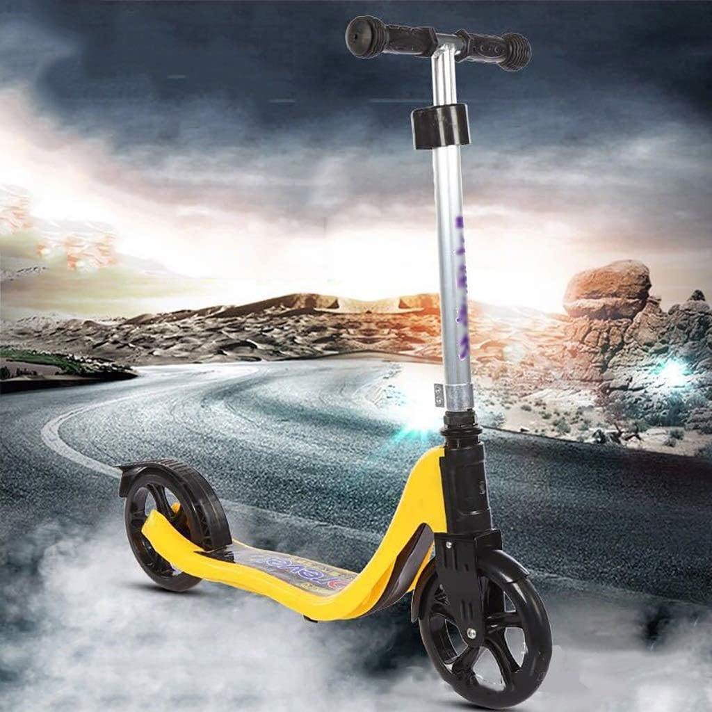 Scooters de Movilidad, Scooter para Adultos, Scooter, Scooter para niños pequeños con Frenos, Scooter de cercanías, Carga 100 kg (no eléctrico) (Color : Yellow)