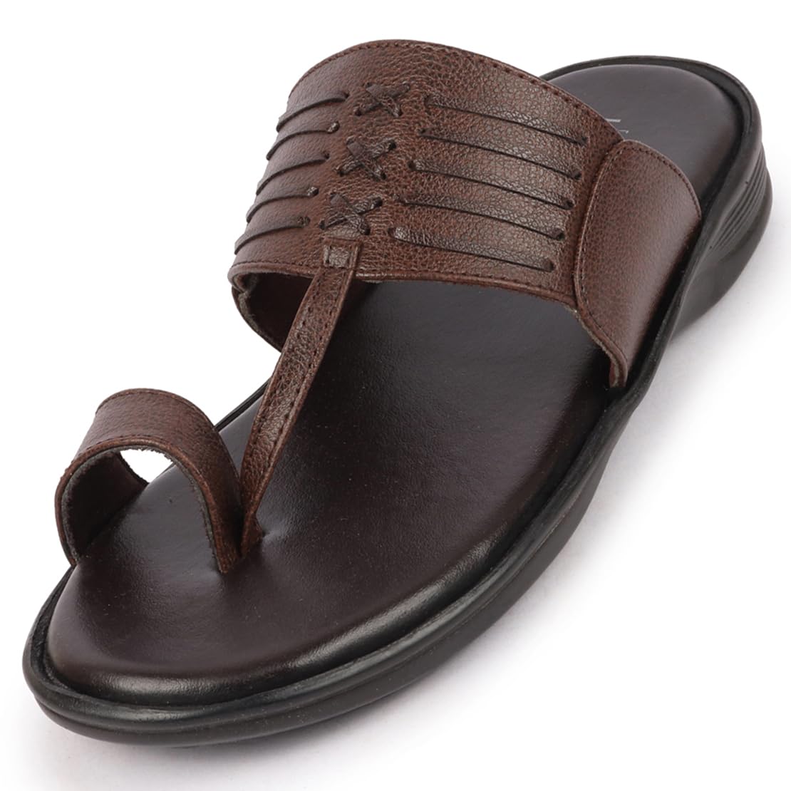 FAUSTO FST KI-513 BROWN-43 Mens Brown Daily Indoor Outdoor Comfort Stitched Kolhapuri Toe Ring Slip On Slipper (9 UK) (B0CGX9QT82) Amazon Price History, Amazon Price Tracker