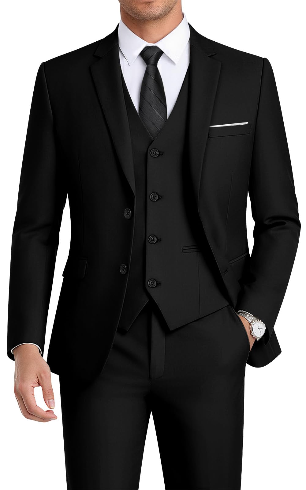 WEEN CHARM mens Classic Business Suit Pants Set (pack of 3)