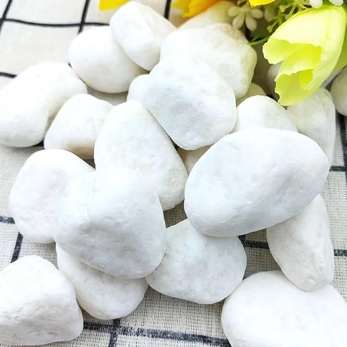 500g di Ciottoli Bianchi Decorativi, Ghiaia Naturale, Piccole Pietre per Piante Grasse, Riempitivi per Vasi, Acquari, Mini Paesaggi, Decorazioni da Giardino, 0,3-0,6cm