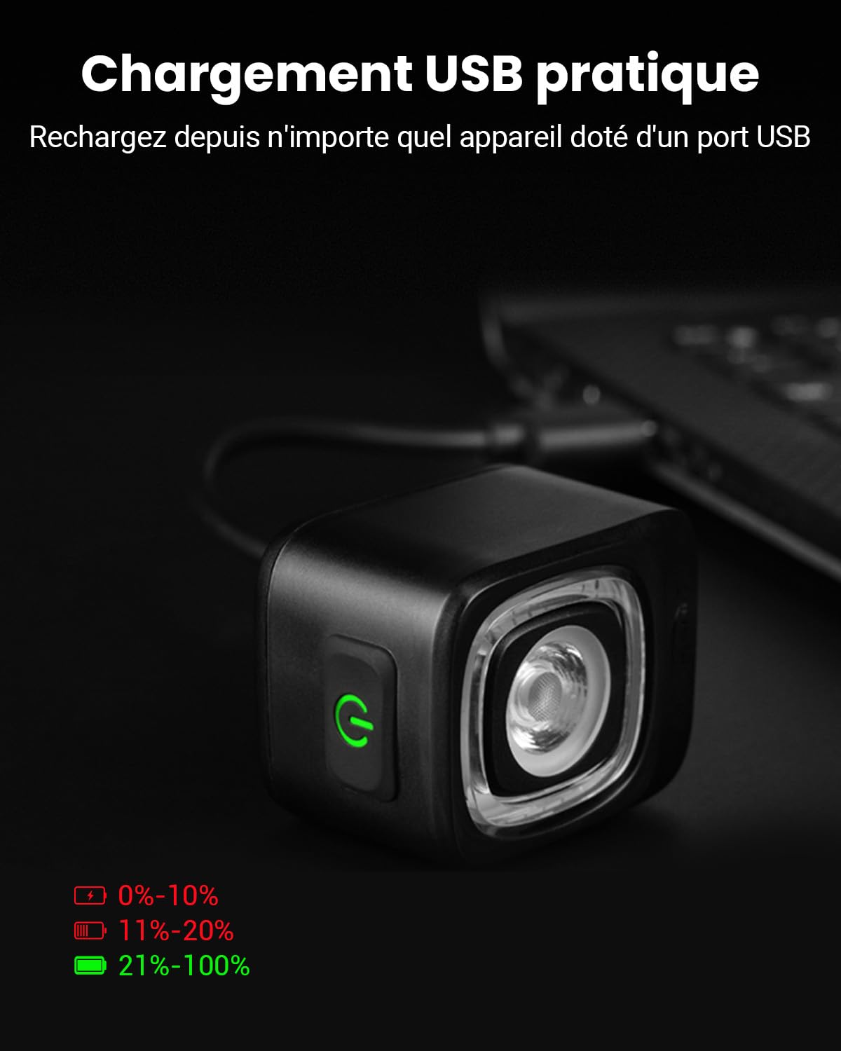 Feux arrière de vélo Rechargeables USB C Magicshine SEEMEE 200 V3.0, Puissance maximale de 200 lumens, visibilité à 360°, capteur de freinage Intelligent, Feux arrière de vélo étanches IPX6