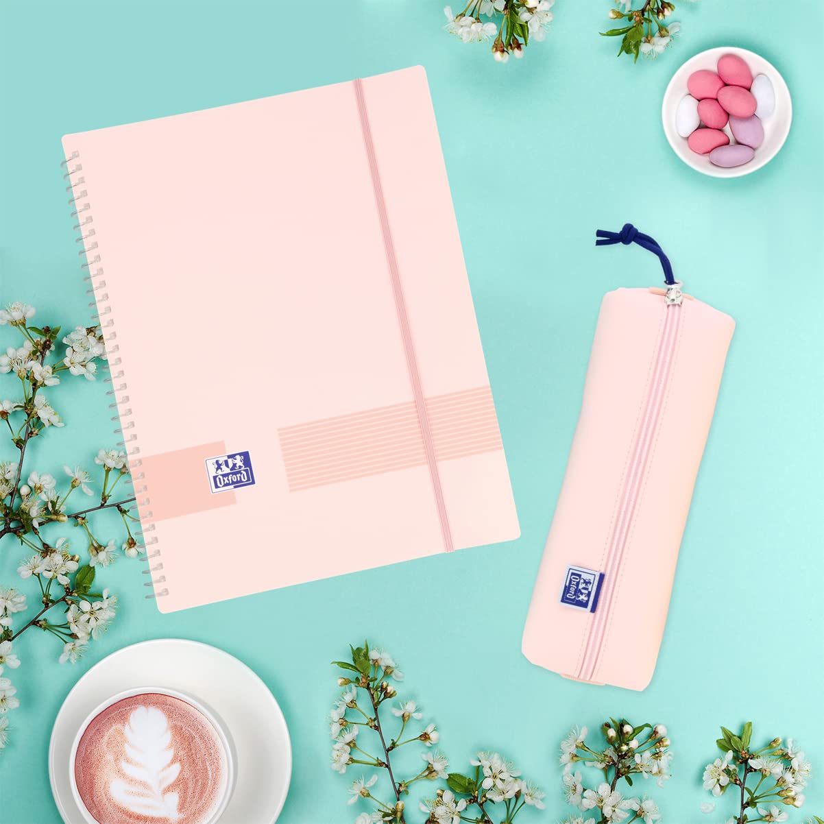 Oxford - Carpeta 20 fundas, tapa de plástico opaco, color rosa chicle