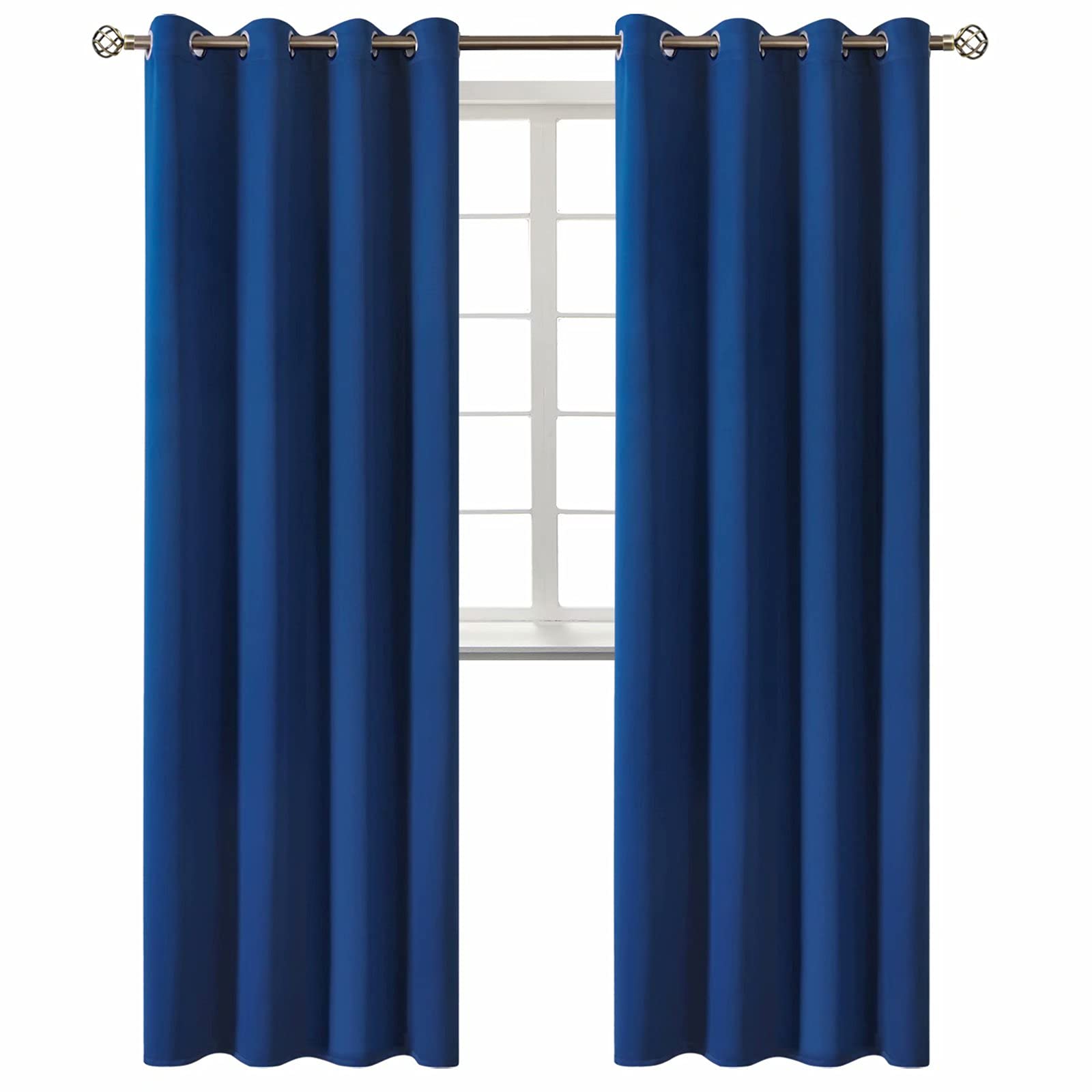 BGment Royal Blue Blackout Curtains for Living Room 95 Inch Long - 2 Panels