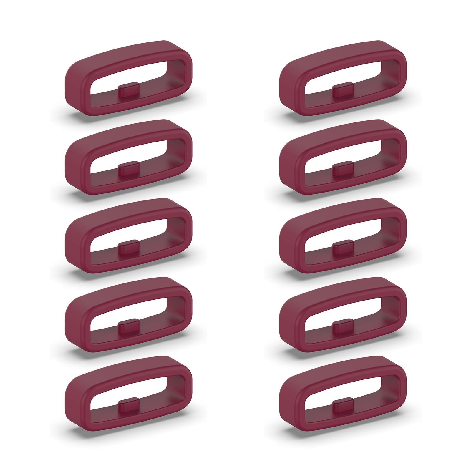 Kancery 10pcs Silicone Fastener 18mm / 20mm / 22mm Wristband Keeper Smartwatch Strap Retainer Holder Replacement Accessory