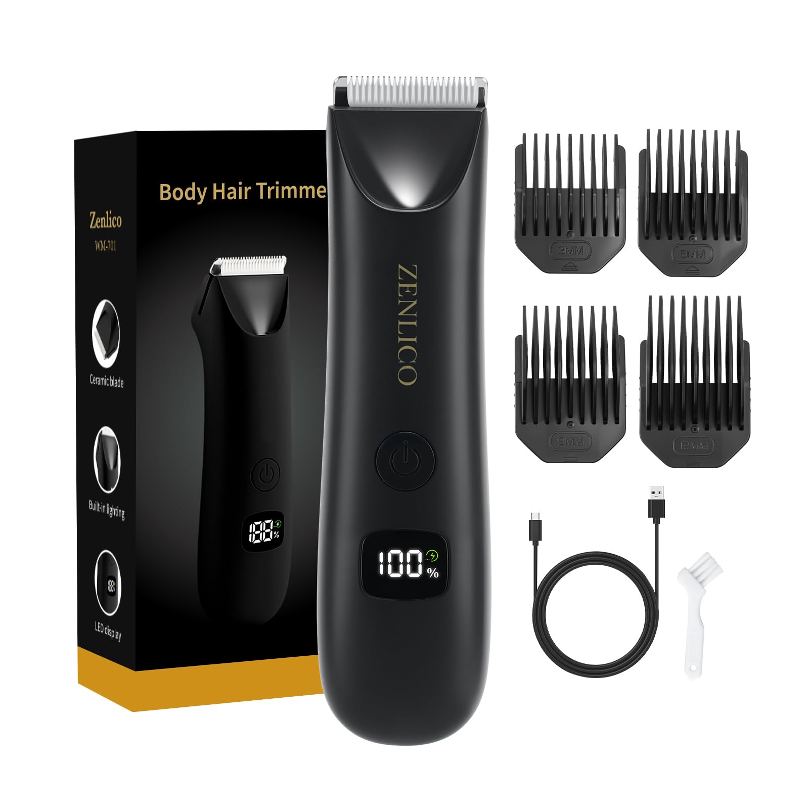 Aparador de pelos pubianos para homens, aparador de pelos corporais Manscape, barbeadores