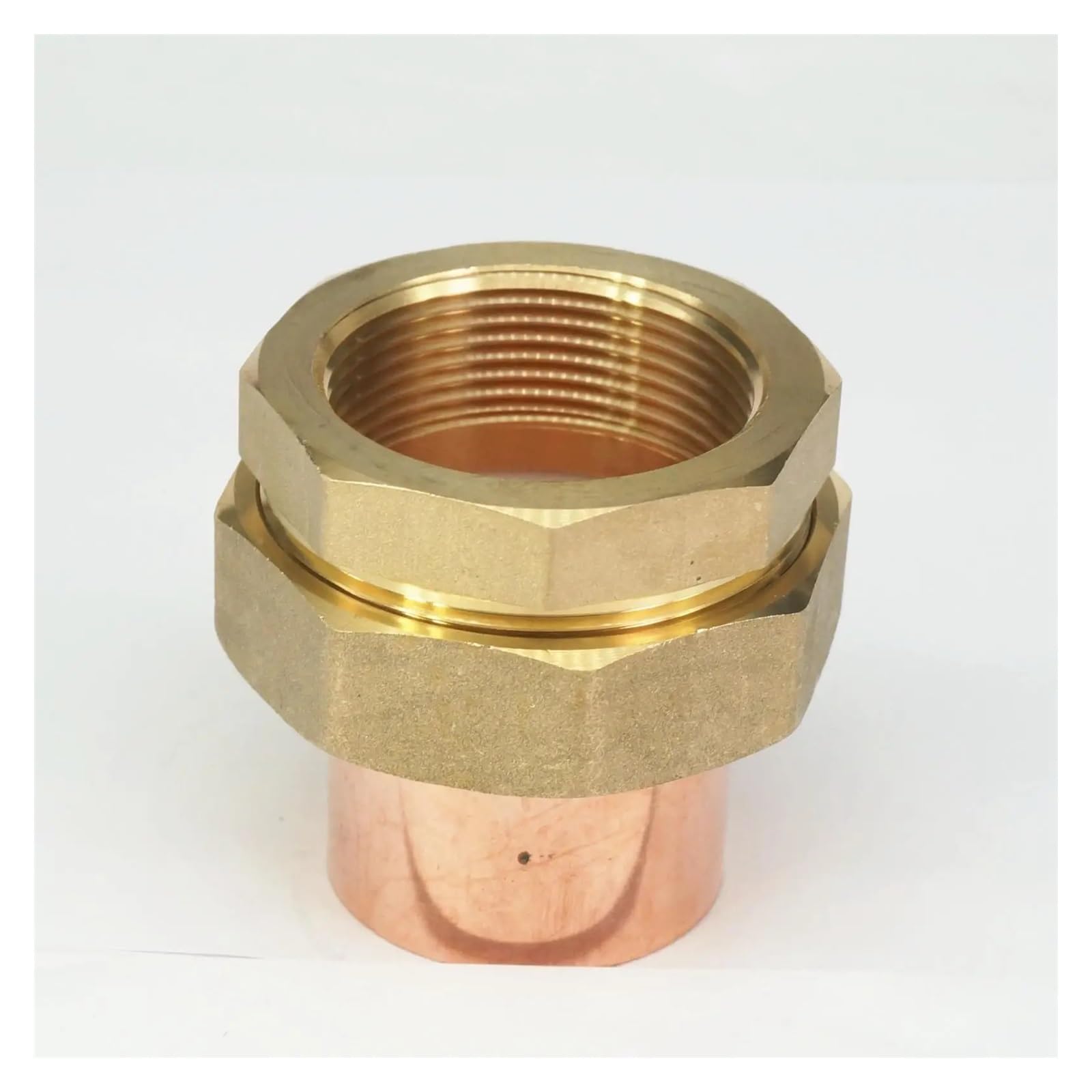 1-1/2" Brass Female-42mm I.D Copper Socket End Feed Union Pipe Adapter Air Conditioner Refrigerator Chiller Plant