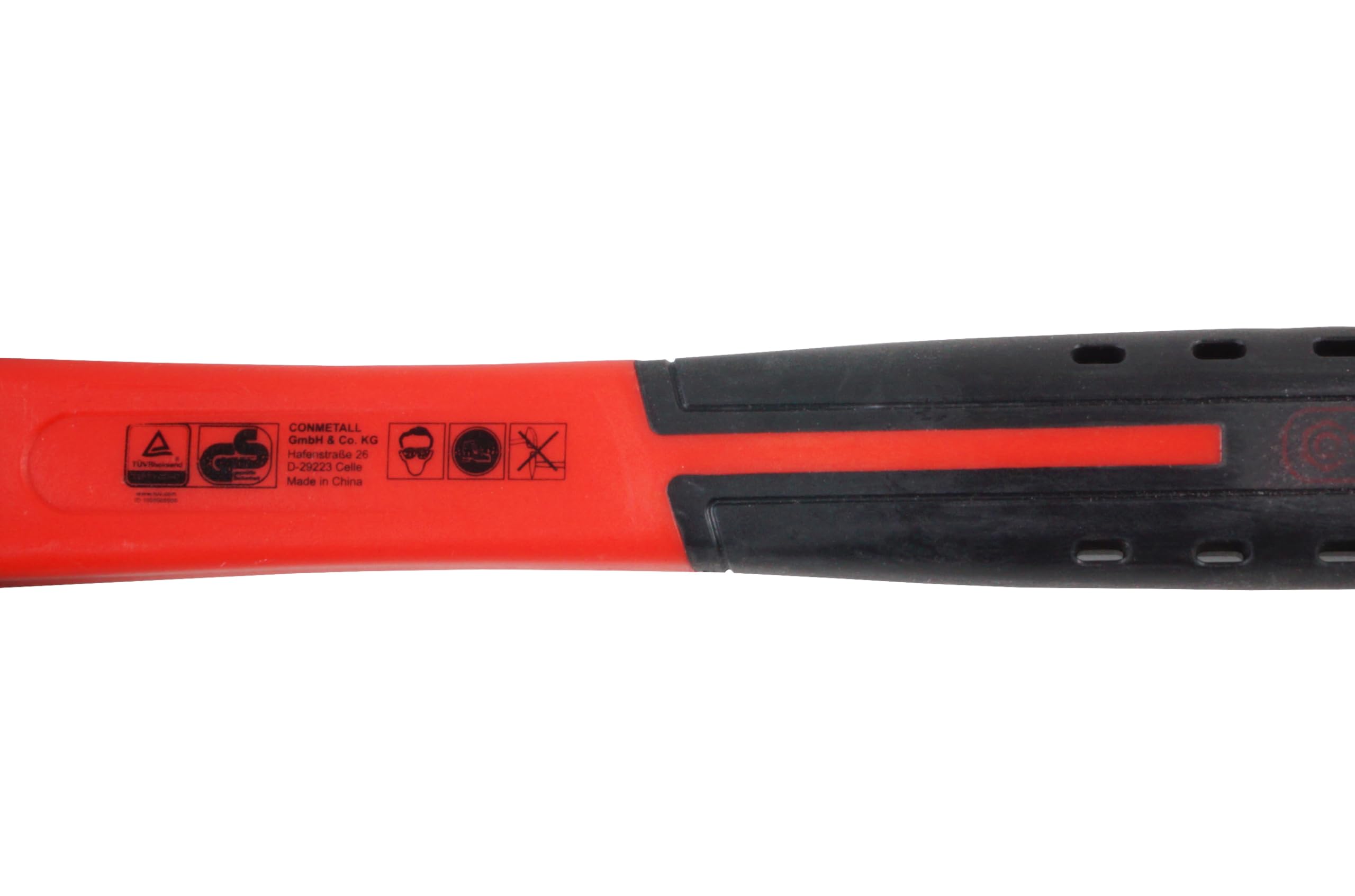 Connex COX603300 Engineer's Hammer with Fibreglass Shaft/2C-Handle, Black/Red, 300 g - Image 4