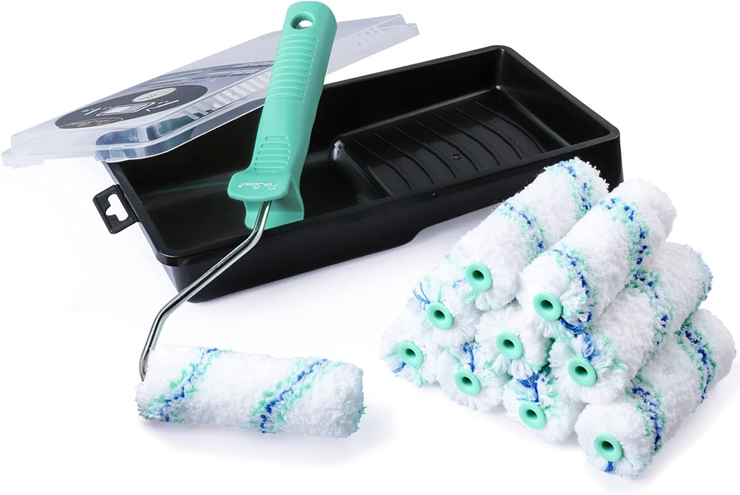 Buy 12PC Small Paint Roller Tray Set, 4 inch Paint Roller with 10