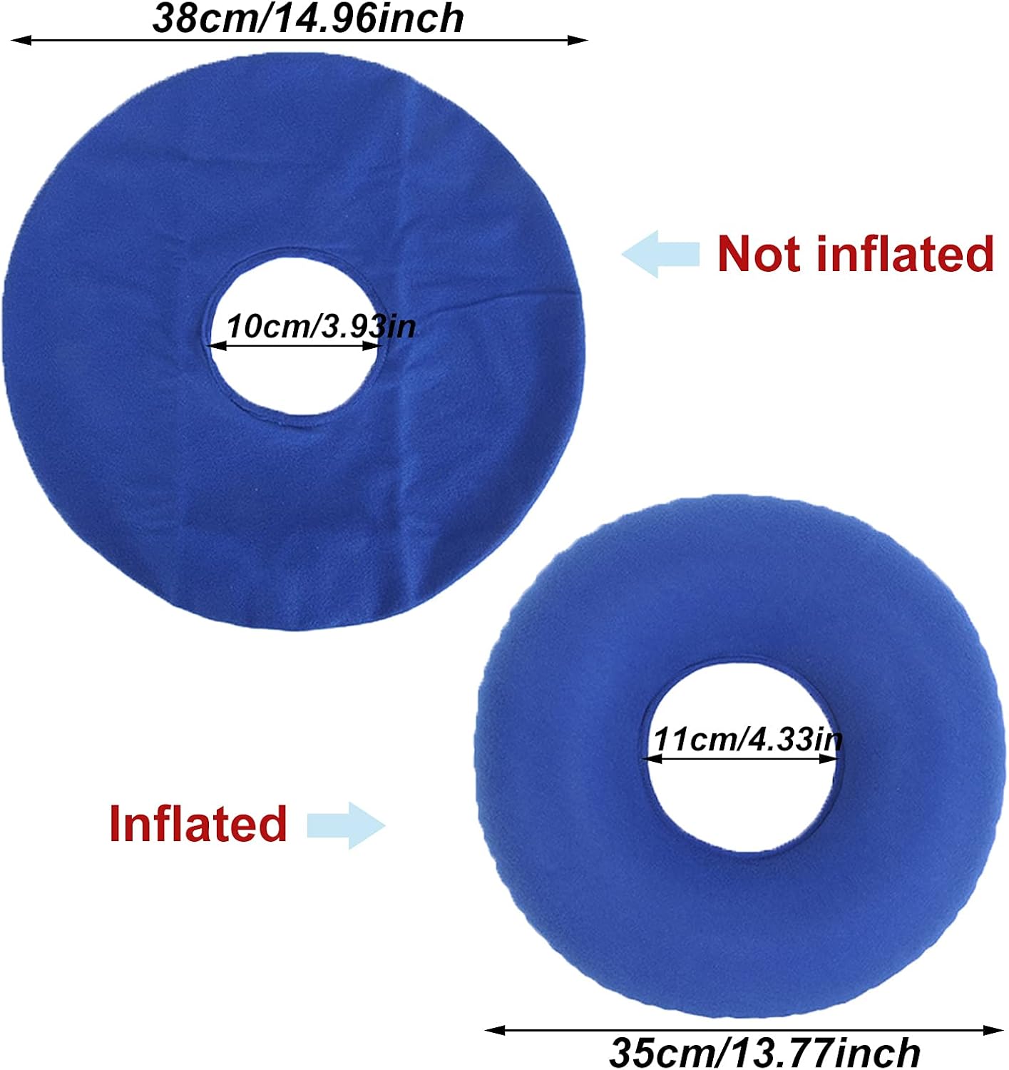 Inflatable Seat Cushion Hemorrhoid Cushion Seat Soft Seat Ring Seat Cushion Pillow Ring Cushion