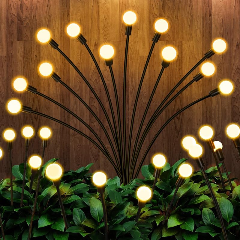 CARTER ENERGY 10LED Firefly Lights For Garden | Starburst Swaying Solar Light | Solar Lights For Garden Waterproof | Solar Powered Firefly Light | Path Light For Pots | Garden Decoration Items, Pack-4 (B0CX8PD7L7) Amazon Price History, Amazon Price Tracker