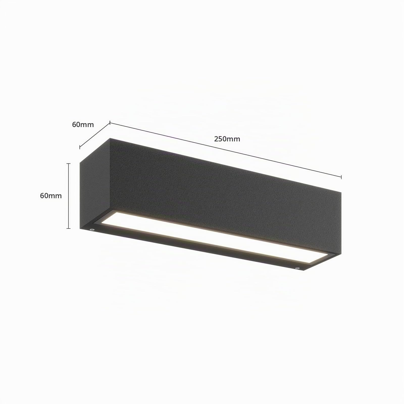 Lucande Applique LED da esterni (Moderno) colore Nero, in Alluminio lampadina inclusa applique lampada outdoor per facciata/parete terrazzo e