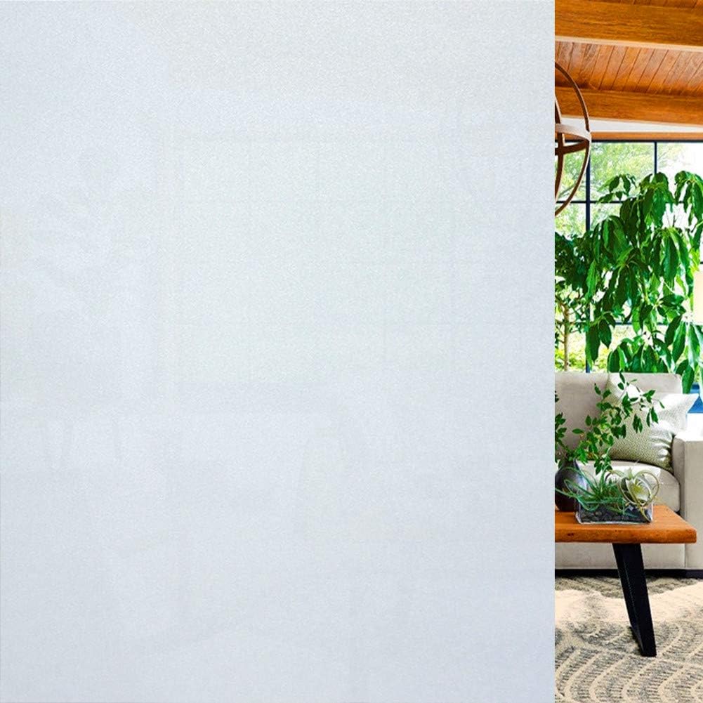 Window Films, No Adhesive Static Decorative Privacy Frosted Window Films for Glass (White, 17.7 x 78.7 inch)
