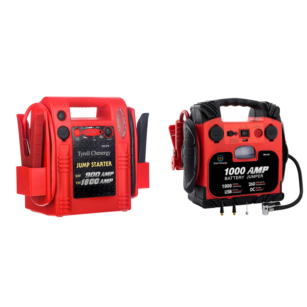 Car Battery Jump Starter with Air Compressor Battery Booster Jumper Box HH974 HH635