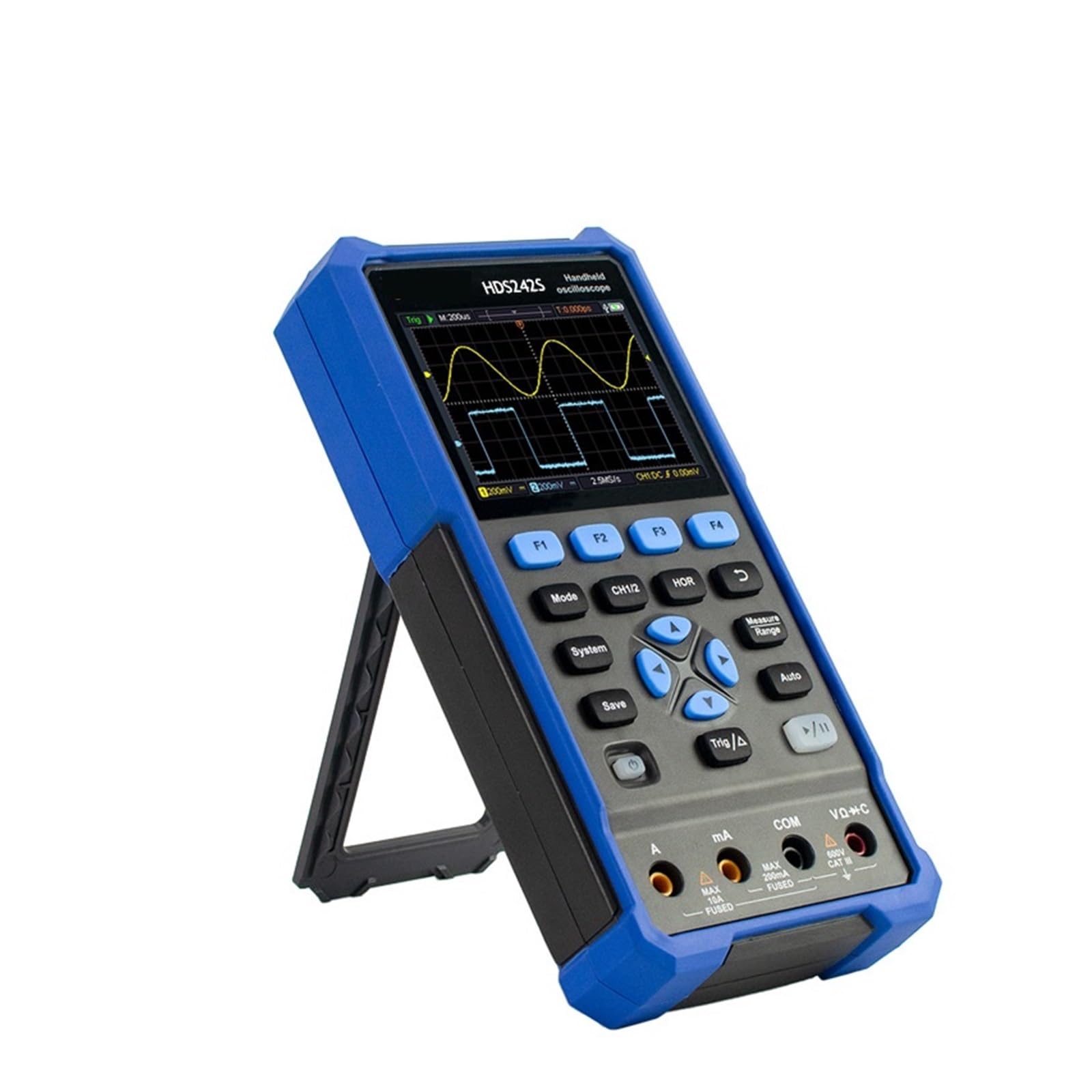 Oscilloscopio digitale, 3 in 1 oscilloscopio digitale multimetro generatore di forme d'onda 100 MHz 500 MSa/s 20000 conteggi per il settore della manutenzione e dell'istruzion(HDS242)
