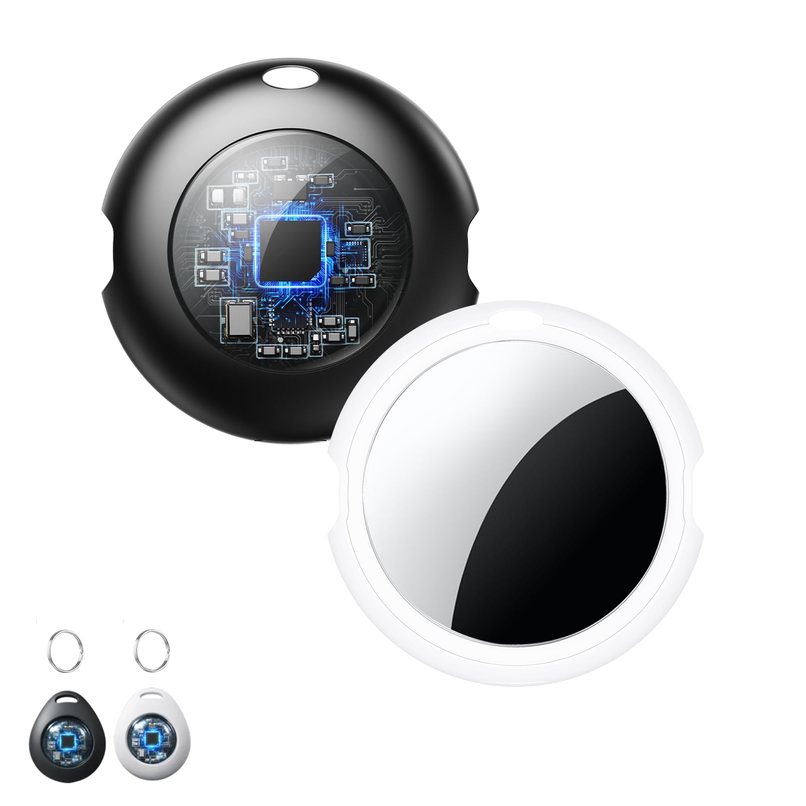 2026 Smart Tag Localizador Llaves[Certificado MFi]Compatible Apple Buscar(Solo iOS)Air Rastreador Bluetooth IP67 Buscador Equipaje Maletas Niños Perro Billetera Mascota Bateria Reemplazable 2 Unidades - 2