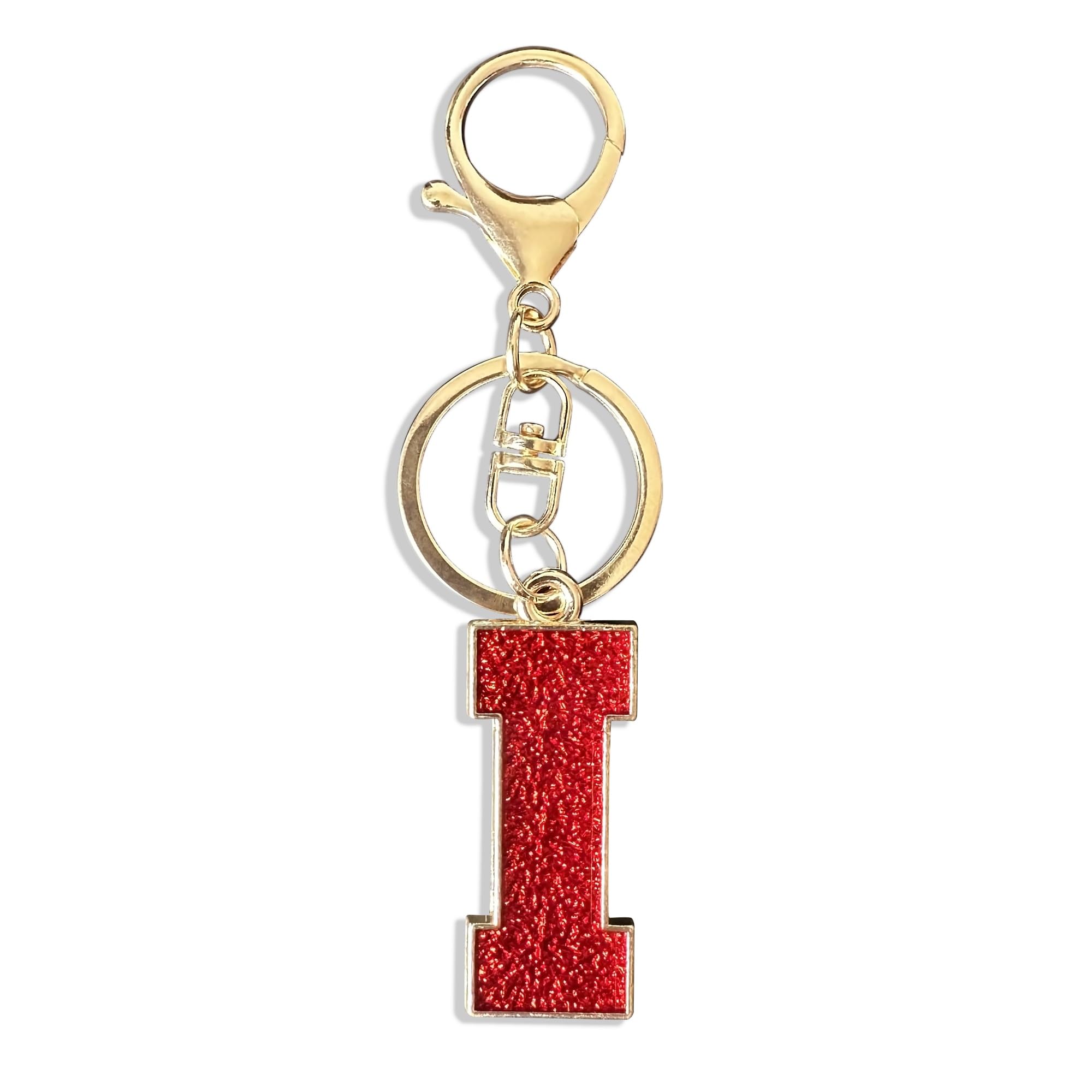 Red Black Letter A-Z Keychain for Women Men Purse Handbags Metal Alphabet Initial Letter Car Key Rings Novelty Key Chains