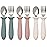 VITEVER 6 Pieces Toddler Utensils, Kids Silverware Set with Silicone Handle, Children Safe Spoons and Forks, 18/8 Stainless Steel, Food-grade Silicone - Dishwasher Safe