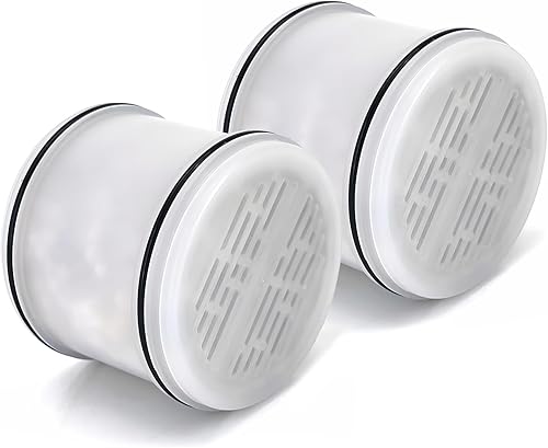 Miniatura 2 de Filtro de ducha fijo de repuesto de 16 etapas compatible con cabezales de ducha filtrados fijos Cobbe, 2 piezas