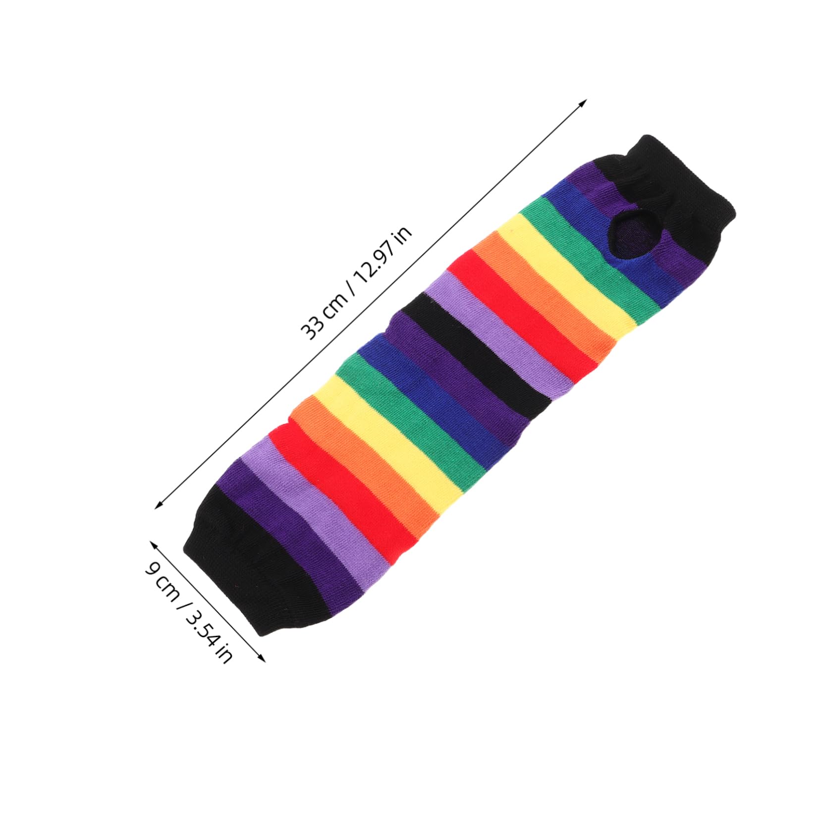 FOMIYES Vibrant Rainbow Colors Comfortable Polyester Arm Warmers Perfect for Festivities