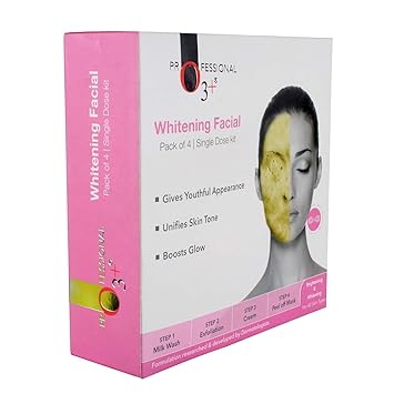 O3+ Whitening Facial Pack of 4 | Single Dose Kit, 180g