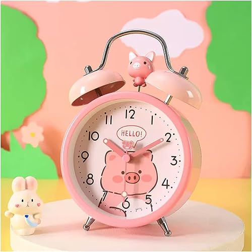 Miniatura 3 de Reloj despertador para dormitorio, reloj despertador ruidoso para niños, relojes despertadores de 4 pulgadas para dormitorios, reloj despertador