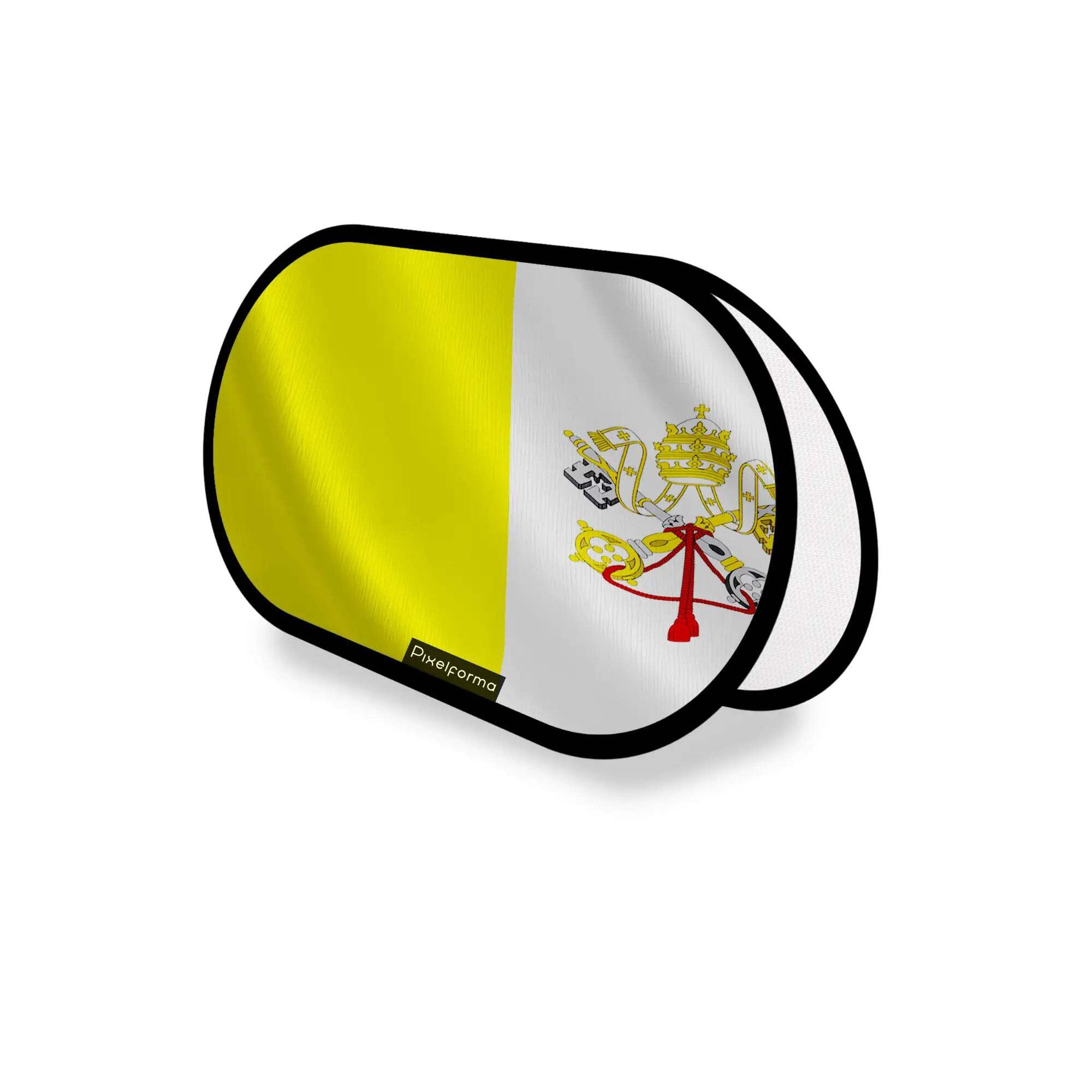 Support publicitaire Ovale Drapeau Vatican Polyester anti-enroulement pour mât extérieur - 3