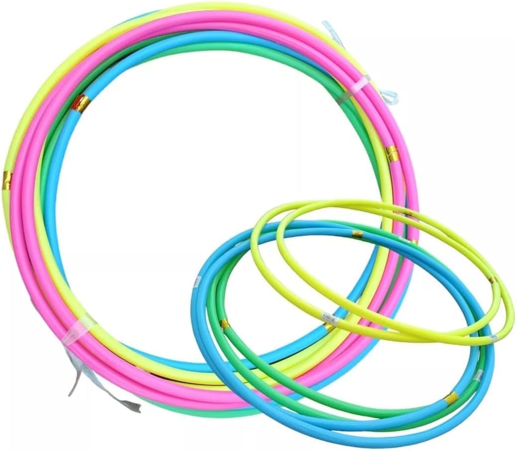 Multi-Colour Plain Hula Hoops 55cm Diameter Plastic,For Adults Teen Outdoor Activity, Exercise Garden Playing (2)