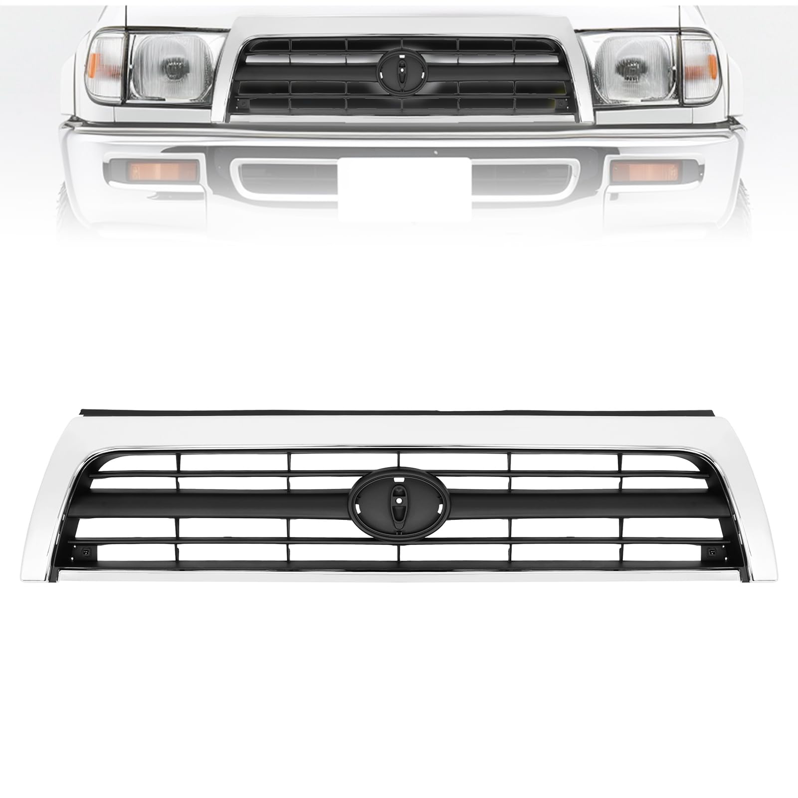 Amazon.com: KUAFU Front Grille Compatible with 1996-1998 Toyota 4Runner ...