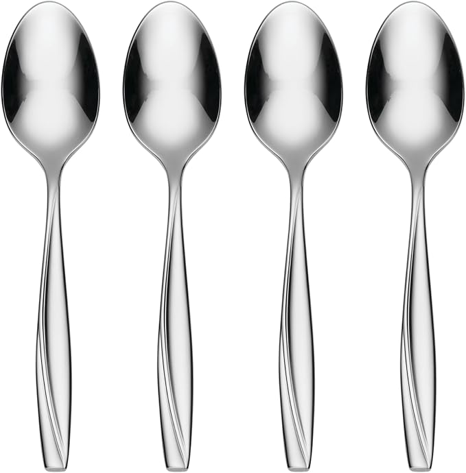 Oneida Camlynn Mirror 45 Piece Casual Flatware Set, 18/0 Stainless, Service for 8,Silver