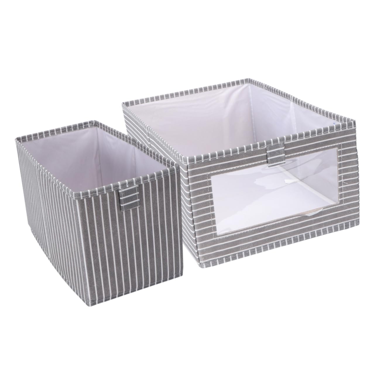 Boîte de rangement pour optimiser les petits espaces : lot de 2 organisateurs de linge gris