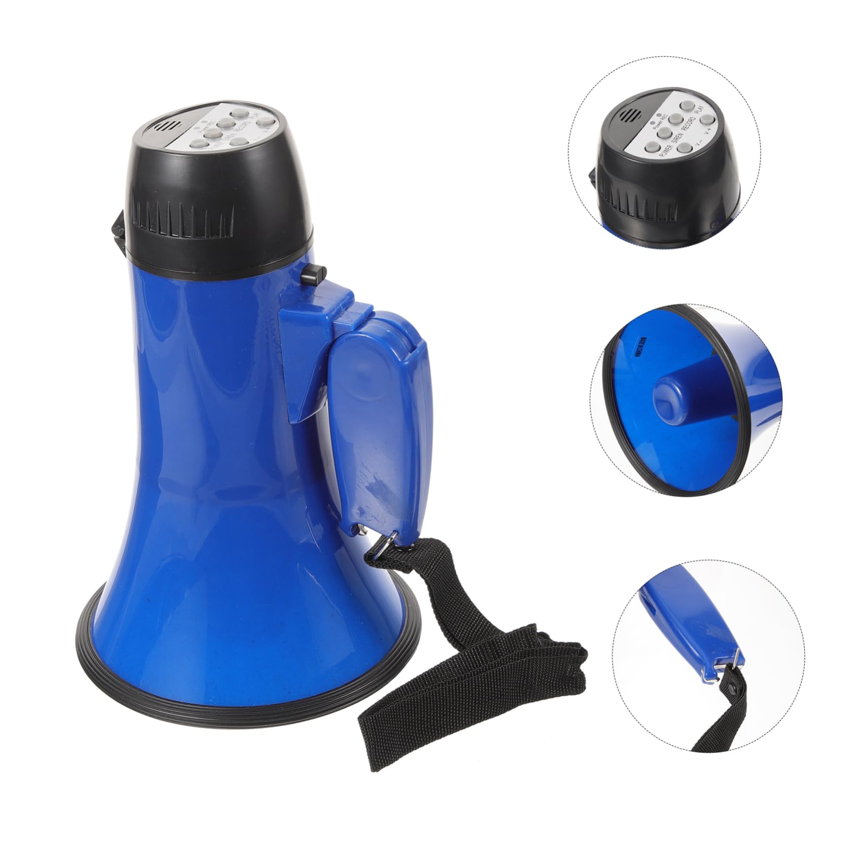 Mikinona Megáfono Portátil de Mano Rojo con Grabación Altavoz Amplificador de Voz Plegable Micrófono Integrado para Guías Turísticos y Color Aleatorio