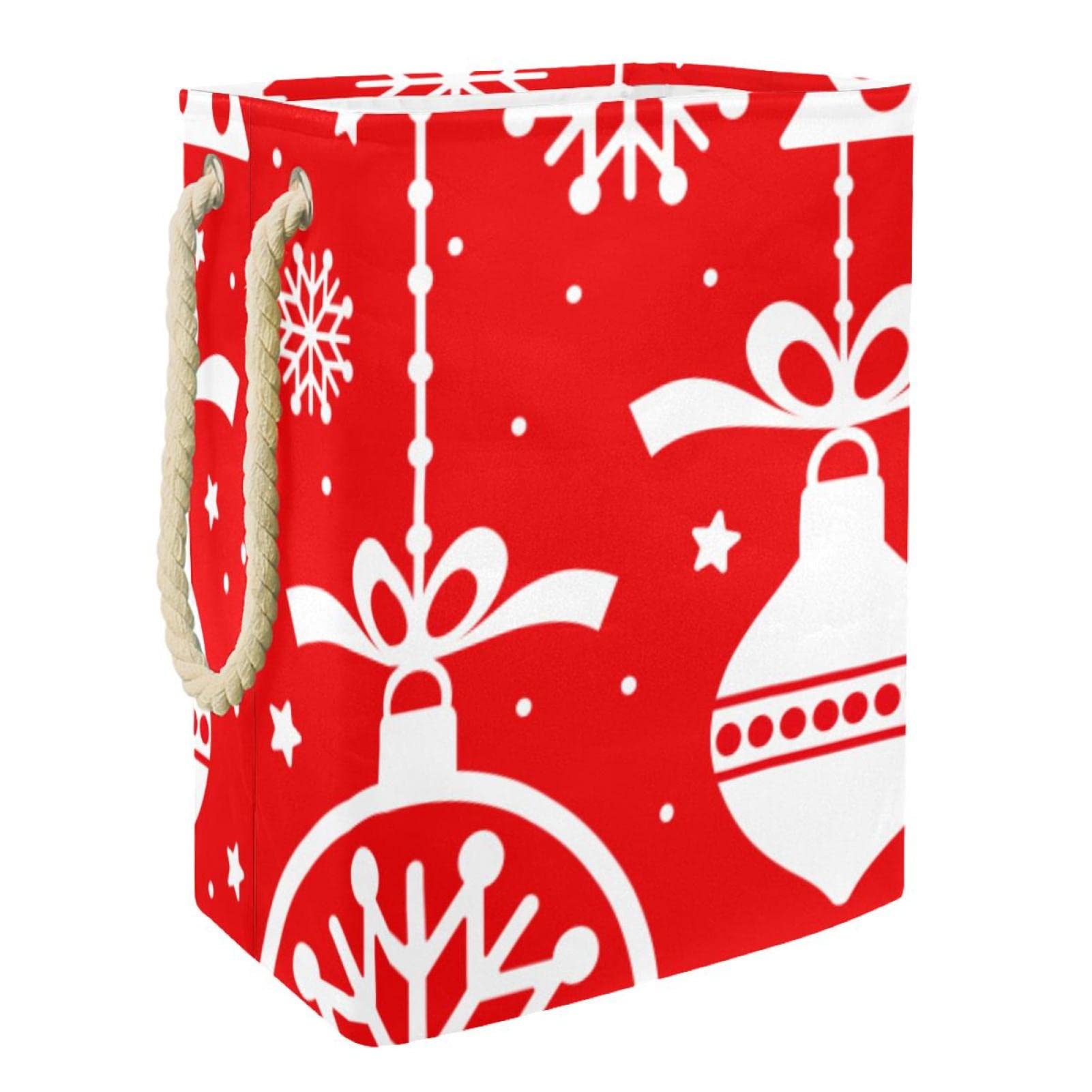 Panier à linge imperméable Merry Christmas rouge ornement grand format pour linge sale