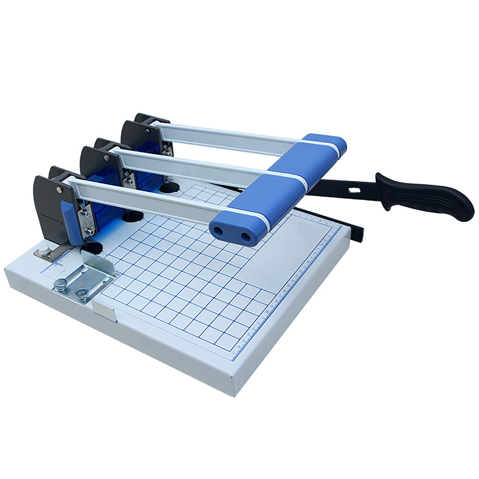 CHANGLKJ Heavy Duty 3 Hole Punch, 3 Hole Puncher with A4 Paper Trimmer & Ergonomic Handle, 150 Sheet Capacity and Adjustable Margin (8-15mm), Long Service Life, for Office, Home & Print Shop Use