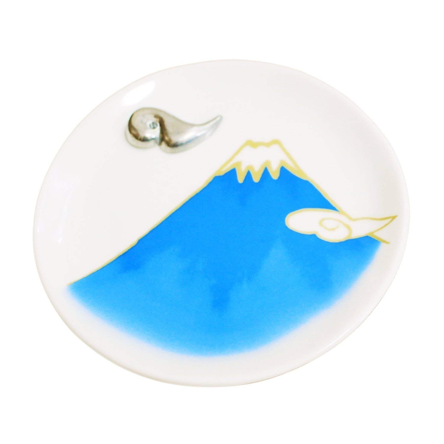 Amazon.co.jp: 香皿 富士山 ブルー 雲型香立て付 青富士 香立 お線香