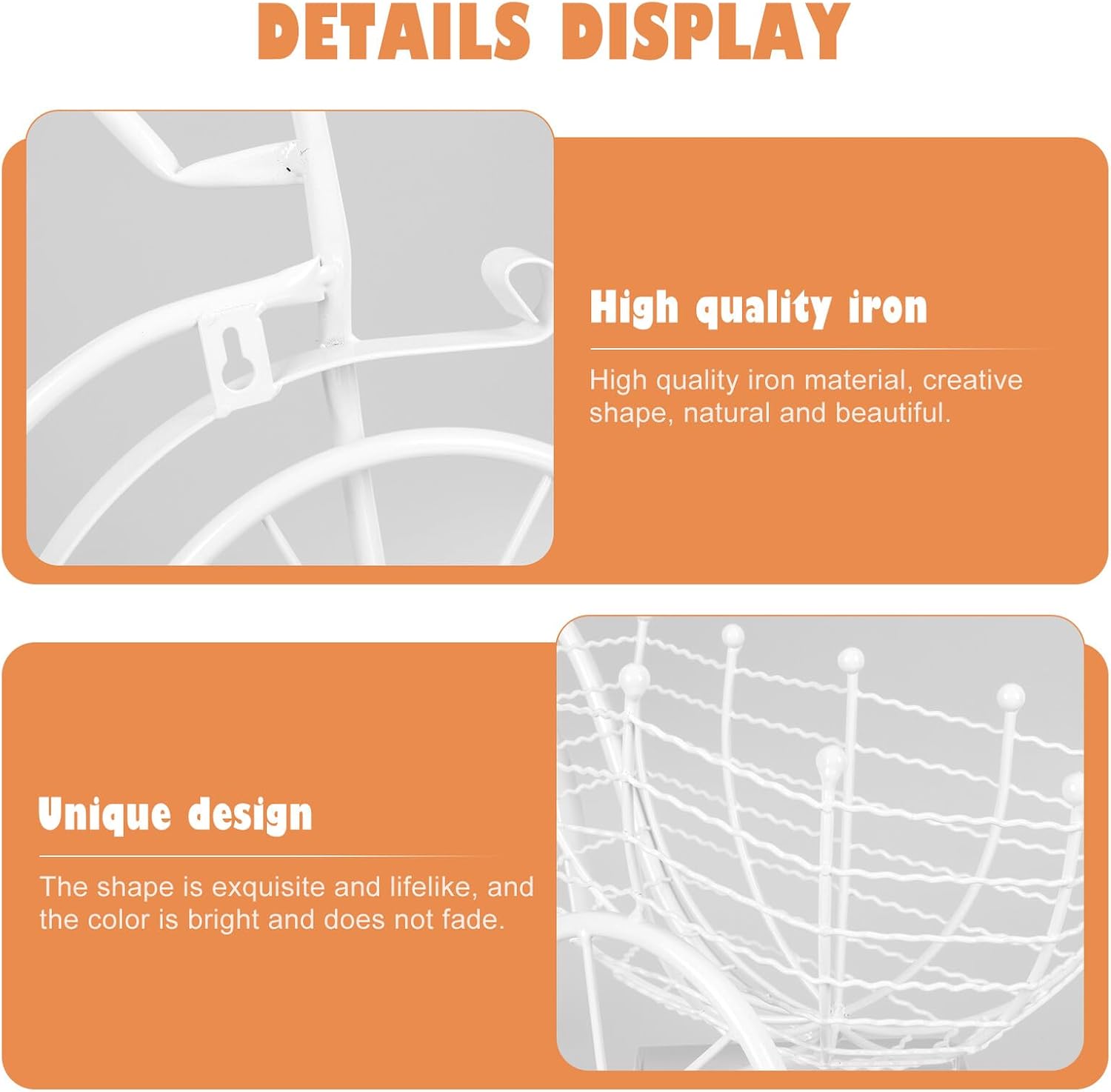 FRCOLOR Wall Bike Planter Indoor Outdoor Flower Pot Rustic White Iron Art Bicycle Hanging Basket Home Decor Flower Holder for Balcony Living Room