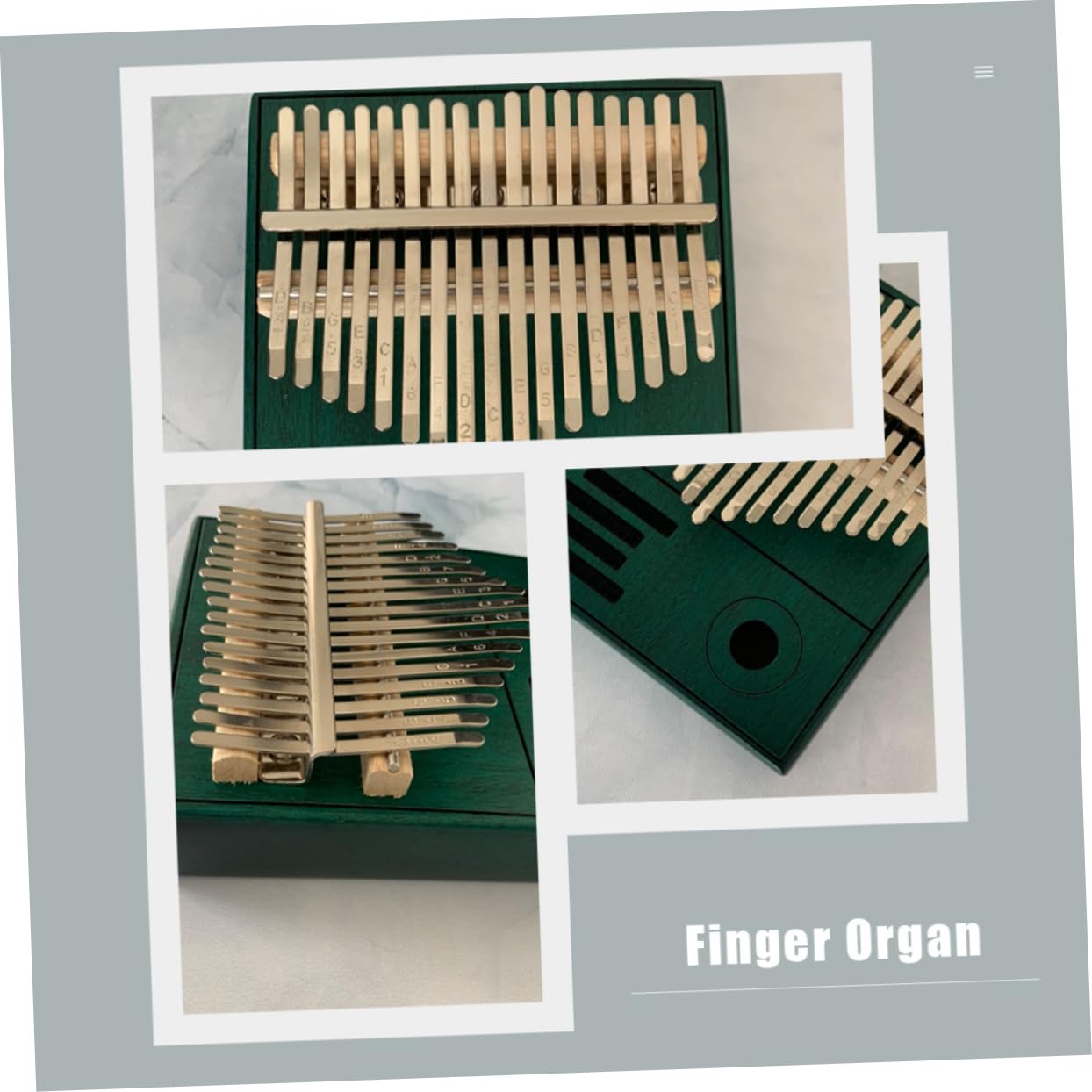 BESTonZON 1 Set Key Thumb Piano Portable Musical Instrument Peacock Blue Comfortable Design for Beginners Music Accessory for and Performances