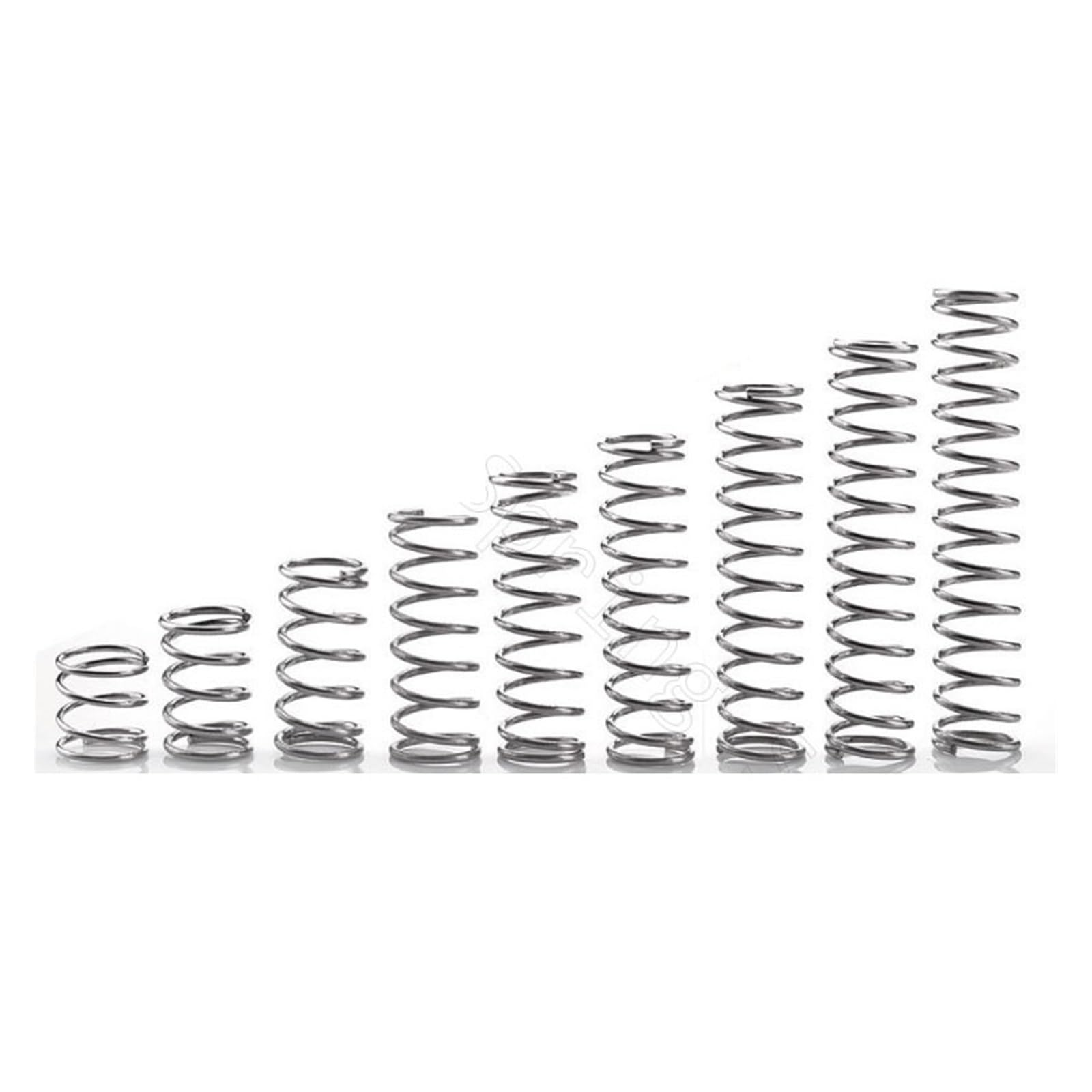 Metalen veren 10 stuks 304 roestvrijstalen drukveren Y-vormige veerdraad Diameter 1 mm OD 6/7/8/9/10/11/12/13/14/15/16/18/20 mm Lengte 10-50 mm(20mm (10Pcs),15MM_1.0MM