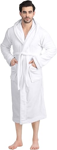 Miniatura 4 de NY Threads Mens Hooded Fleece Robe - Plush Long Bathrobes