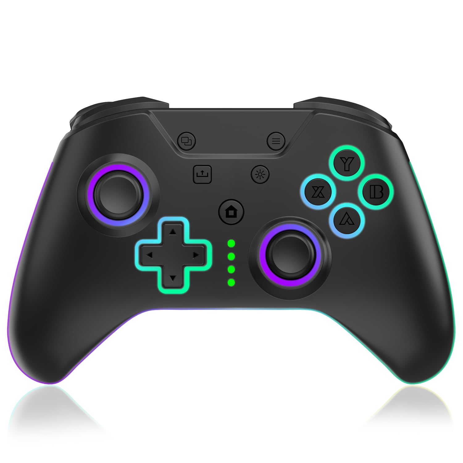 SWCTIM Xbox Controller Wireless für Xbox One, Xbox Series X/S, Xbox One X/S,2.4GHz RGB LED Licht Wireless Controller mit 3.5mm Kopfhörerbuchse,Schwarz