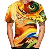 Fonction : les t-shirts peuvent être assortis avec des shorts, des jeans et des jupes, les manches courtes imprimées peuvent être portées par les garçons et les filles, et peuvent également être offertes en cadeau à vos parents, frères et amis.