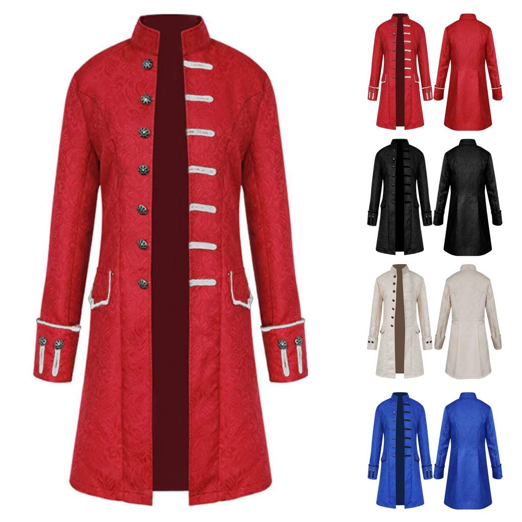 Herren Steampunk Jacke Gothic, Smokings Für Herren Mittelalter Kleidung Herren Frack Jacke Steampunk Mantel Gothic Vikings Gehrock Gothic Jacke Für Herren, Halloween Fashing Smoking Kostüm