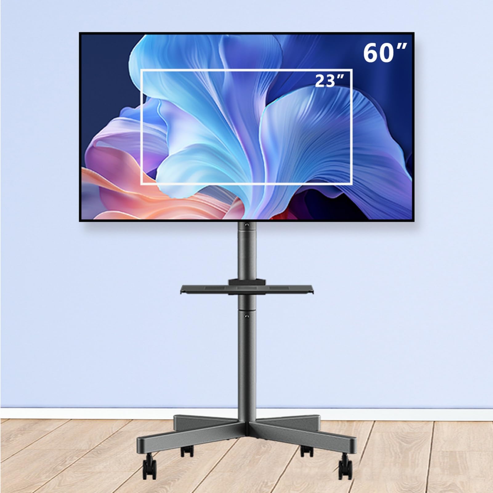 Support mobile pour téléviseurs 4K de 23-60 pouces chariot hauteur réglable