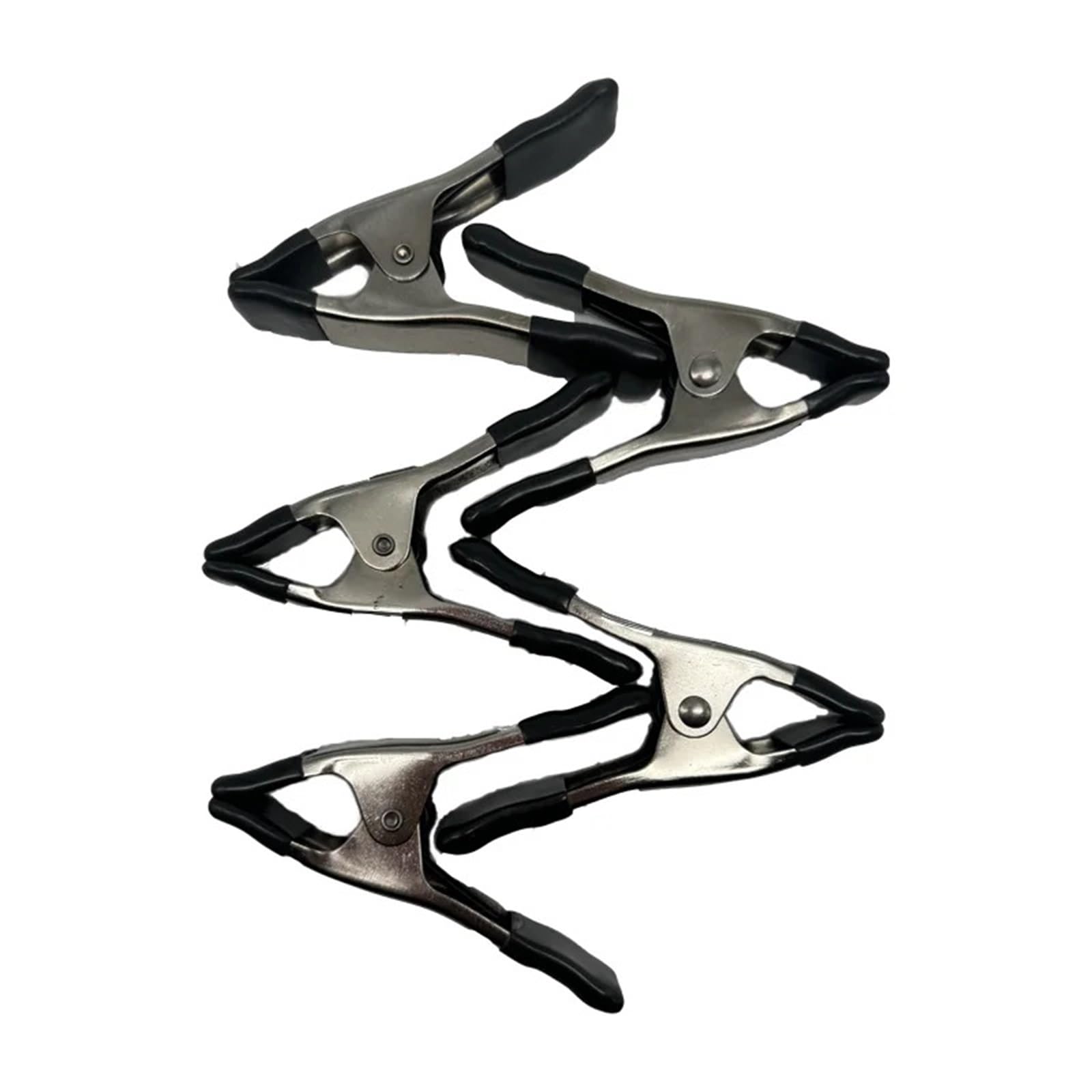 Lot de 5 pinces à ressort en acier de 10,2 cm pour ouverture de mâchoire - Grande pince robuste pour le travail du bois