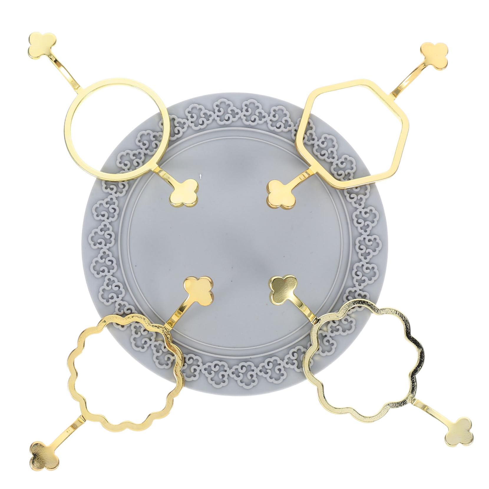 TEHAUX DIY Wax Seal Molds Set Pc Metal Stamps Silicone Mats Kit for Elegant Invitations Envelopes