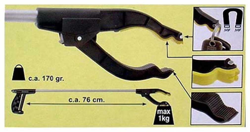 iapyx® Greifer Müllzange Greifarm Müll Greifer Greifzange Zange Handgreifer