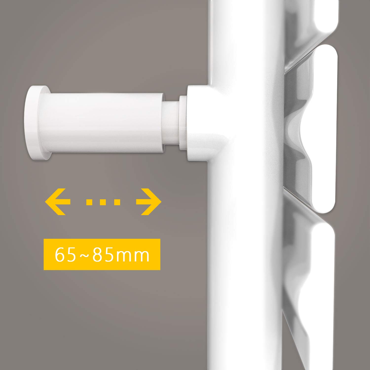 SONNI Grzejnik łazienkowy 1590 x 600 mm suszarka na ręczniki ogrzewanie biały płaski design ogrzewacz ręczników łazienka przyłącze środkowe z boku 1593 W z białym termostatem multiblokowym