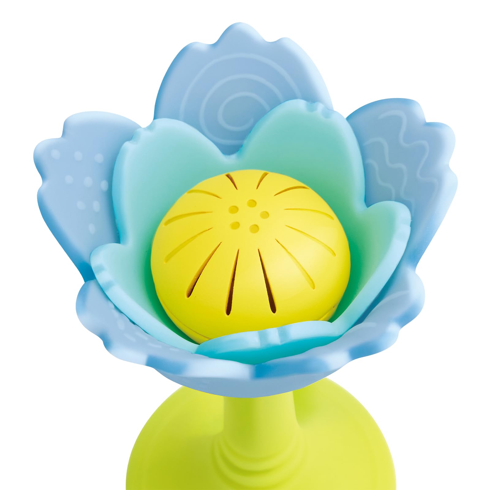 Rattle & Teether Toy for Babies, BPA-Free Food Grade Silicone Flower Teether with Suction…