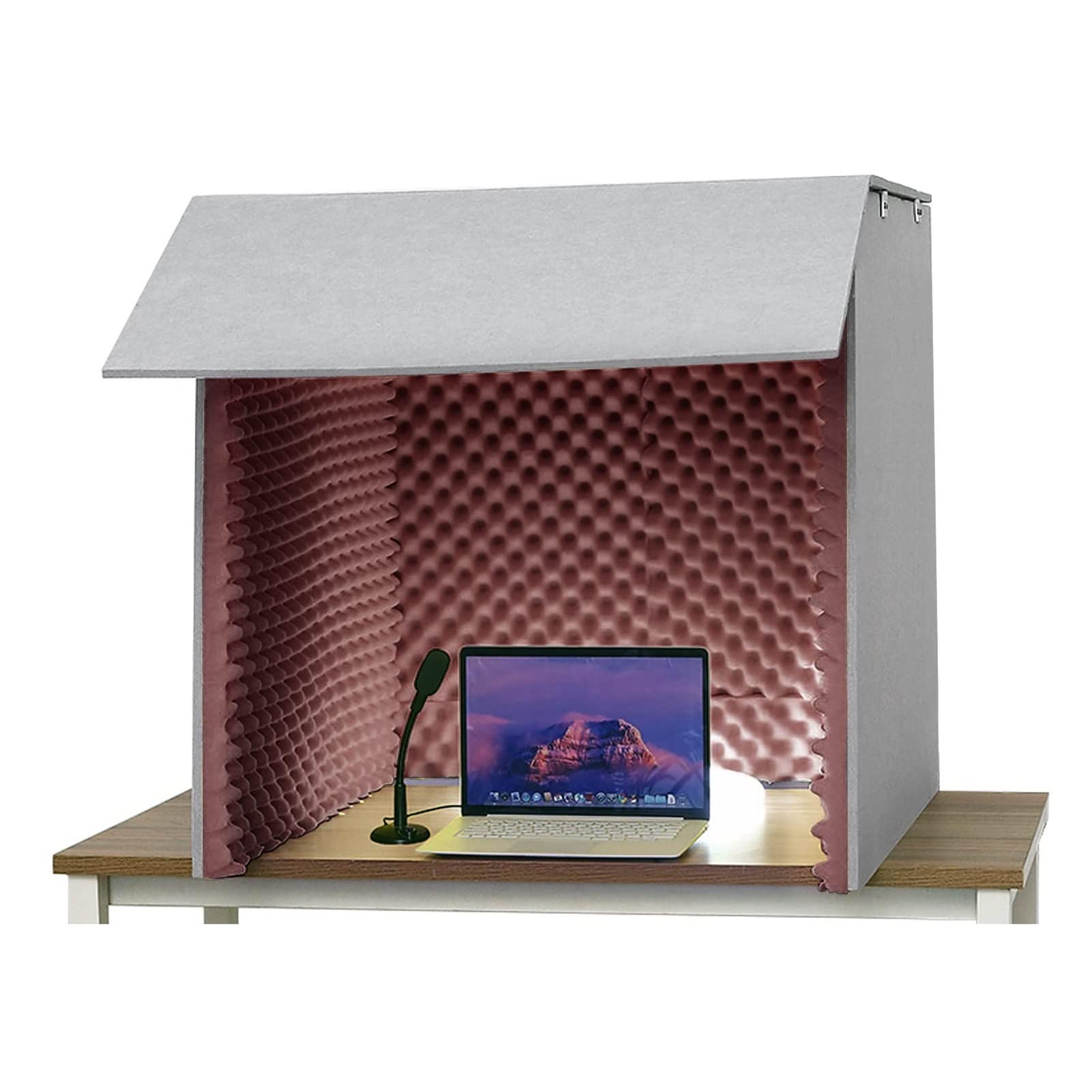 Isolation Booth,Desktop Soundproof Cover,Portable Vocal Recording Booth,self Made Portable Sound Recording Vocal Booth Box,Vocal Sound Absorbing Shield,High Density Absorbent Foam to Filter