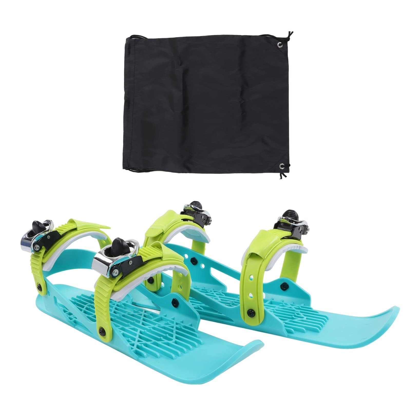 THE WHITE SHOP Strap Short Snowskates Snowblades Skiboards 1 Pair Skis for Winter Shoes,Mini Ski Skates,Portable Snowboard Shoes for Children