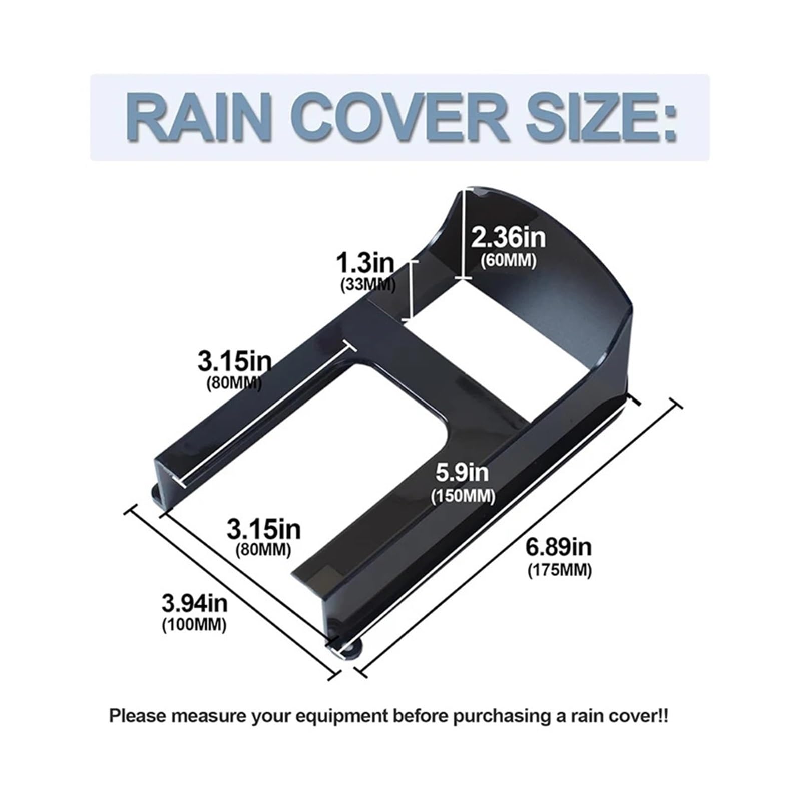 Housse de protection imperméable en plastique noir for sonnette vidéo